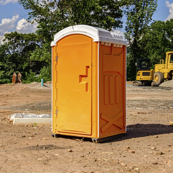 can i customize the exterior of the porta potties with my event logo or branding in Saranac